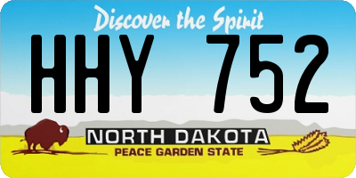 ND license plate HHY752
