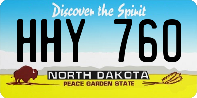 ND license plate HHY760