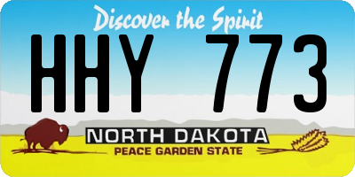 ND license plate HHY773
