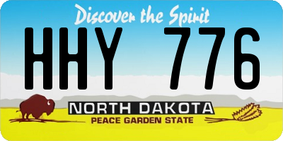 ND license plate HHY776