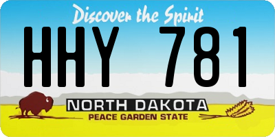 ND license plate HHY781
