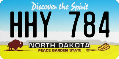 ND license plate HHY784