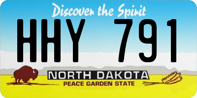ND license plate HHY791