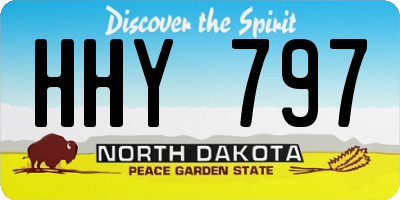 ND license plate HHY797