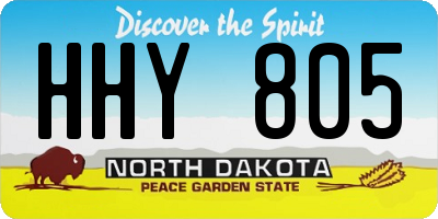 ND license plate HHY805