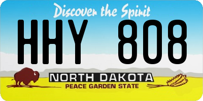 ND license plate HHY808