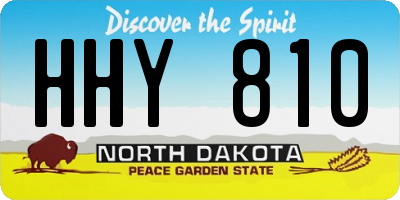 ND license plate HHY810
