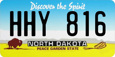 ND license plate HHY816
