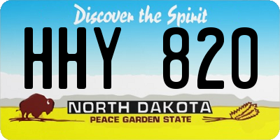 ND license plate HHY820