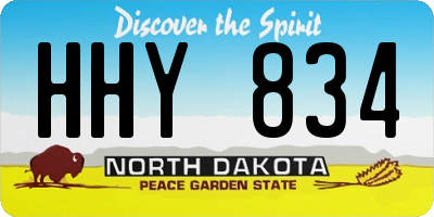 ND license plate HHY834
