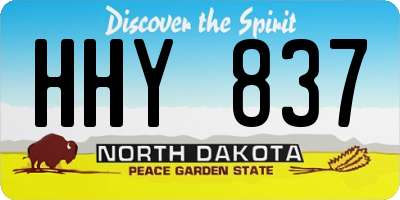 ND license plate HHY837