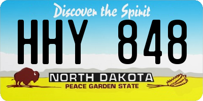 ND license plate HHY848