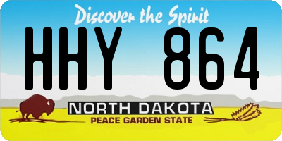 ND license plate HHY864