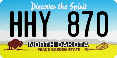 ND license plate HHY870