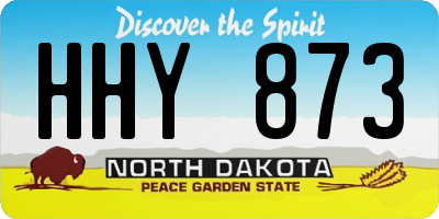 ND license plate HHY873