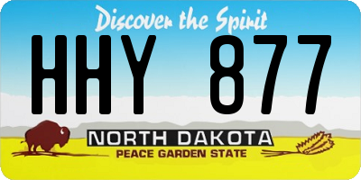 ND license plate HHY877