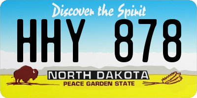ND license plate HHY878