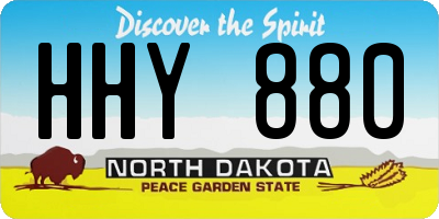 ND license plate HHY880