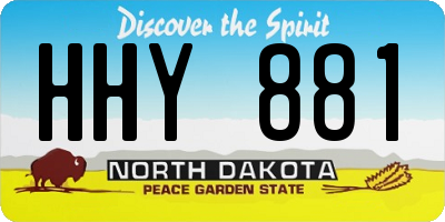 ND license plate HHY881