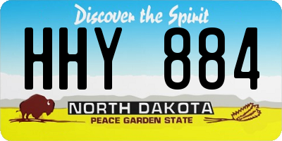 ND license plate HHY884