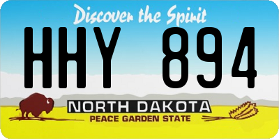 ND license plate HHY894