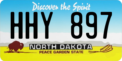 ND license plate HHY897