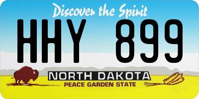 ND license plate HHY899