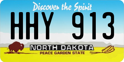 ND license plate HHY913