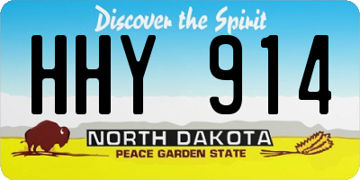 ND license plate HHY914
