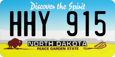 ND license plate HHY915
