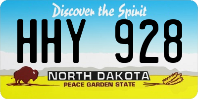 ND license plate HHY928