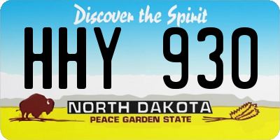 ND license plate HHY930