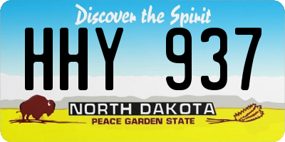 ND license plate HHY937