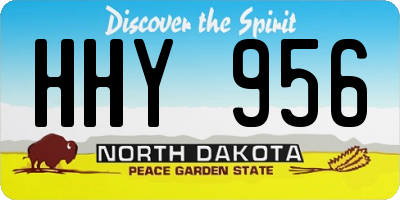 ND license plate HHY956