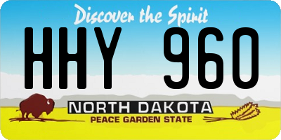 ND license plate HHY960