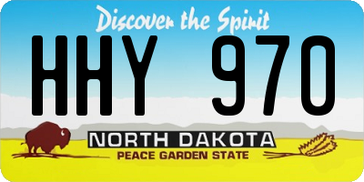 ND license plate HHY970