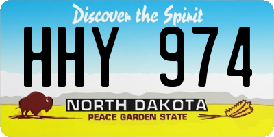 ND license plate HHY974