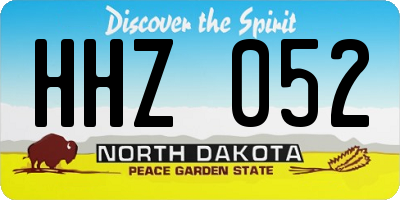ND license plate HHZ052