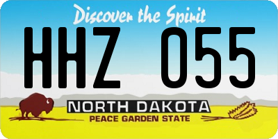 ND license plate HHZ055