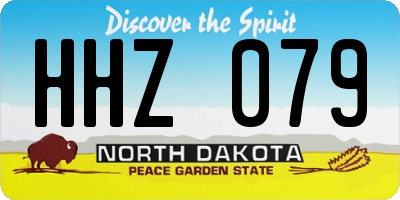 ND license plate HHZ079