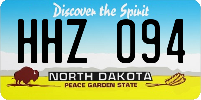 ND license plate HHZ094