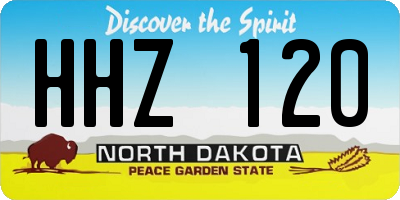 ND license plate HHZ120