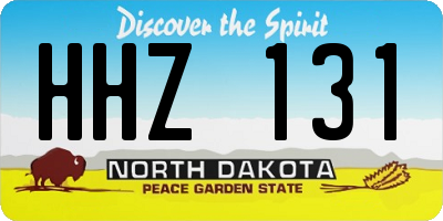 ND license plate HHZ131