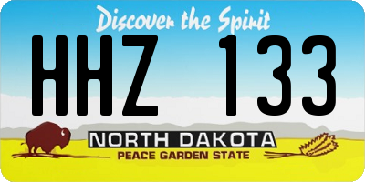 ND license plate HHZ133