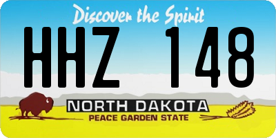 ND license plate HHZ148
