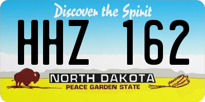 ND license plate HHZ162