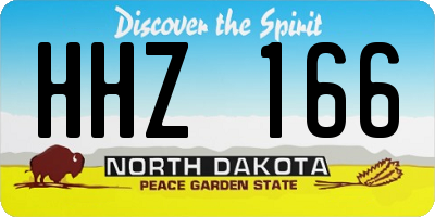 ND license plate HHZ166