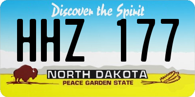 ND license plate HHZ177