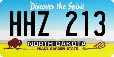 ND license plate HHZ213
