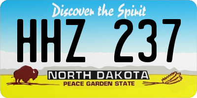 ND license plate HHZ237